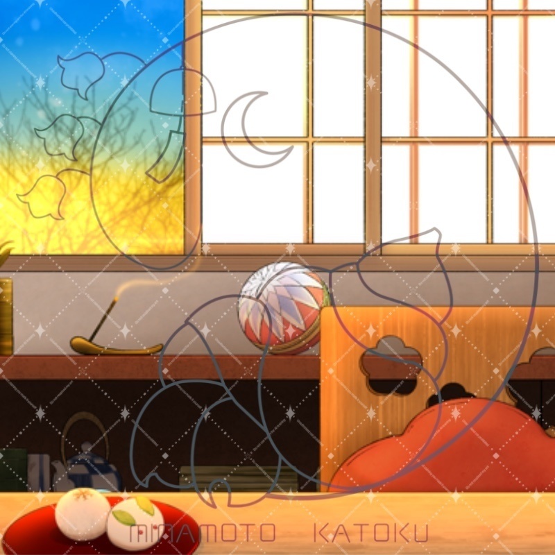 和風Vtuber配信背景セット|春夏秋冬+朝昼夜・全33種(背景・椅子・机)PSD&PNG対応