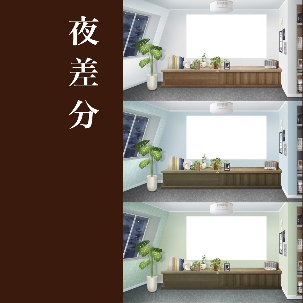 自宅プロジェクターのあるシンプルな部屋