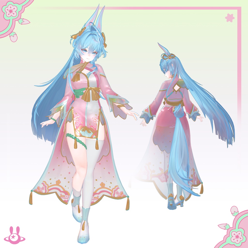 [VRCHAT] LUNA ルナ(Light.ver) / original 3D model body/ VRCHAT専用オリジナル3D ...