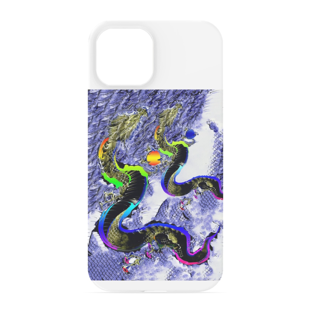 縁起アイフォンケース：二頭昇龍