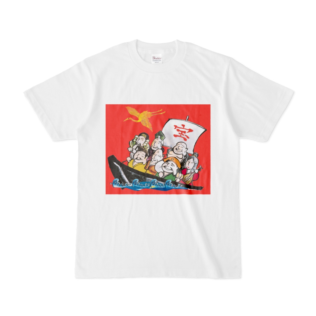 縁起Tシャツ:七福神黄金鶴
