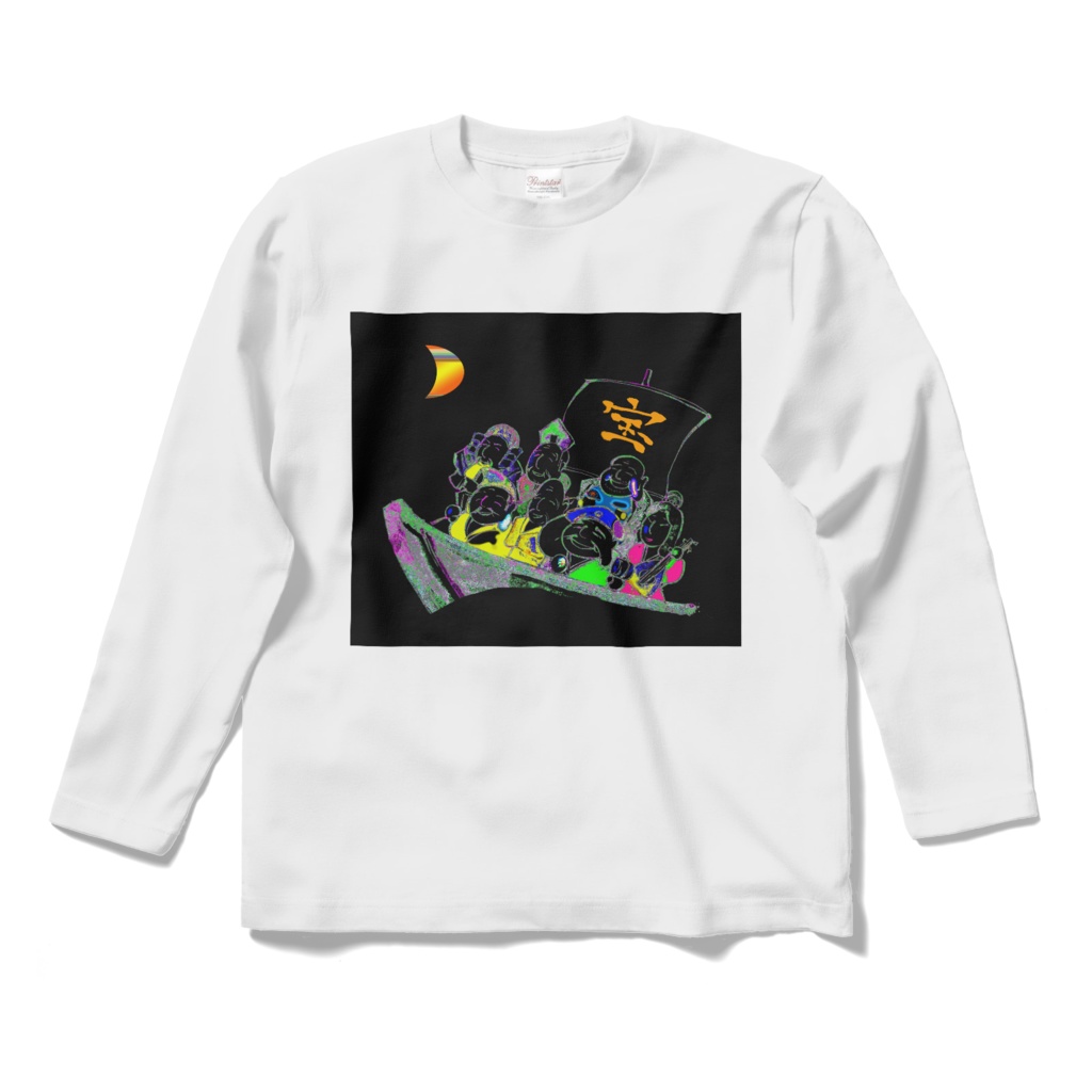 神秘長袖Tシャツ:月光七福神-1角