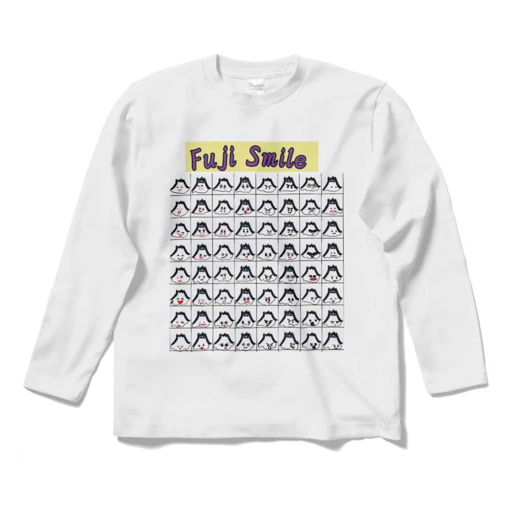 面白長袖Tシャツ：富士スマイル（Fuji Smile）