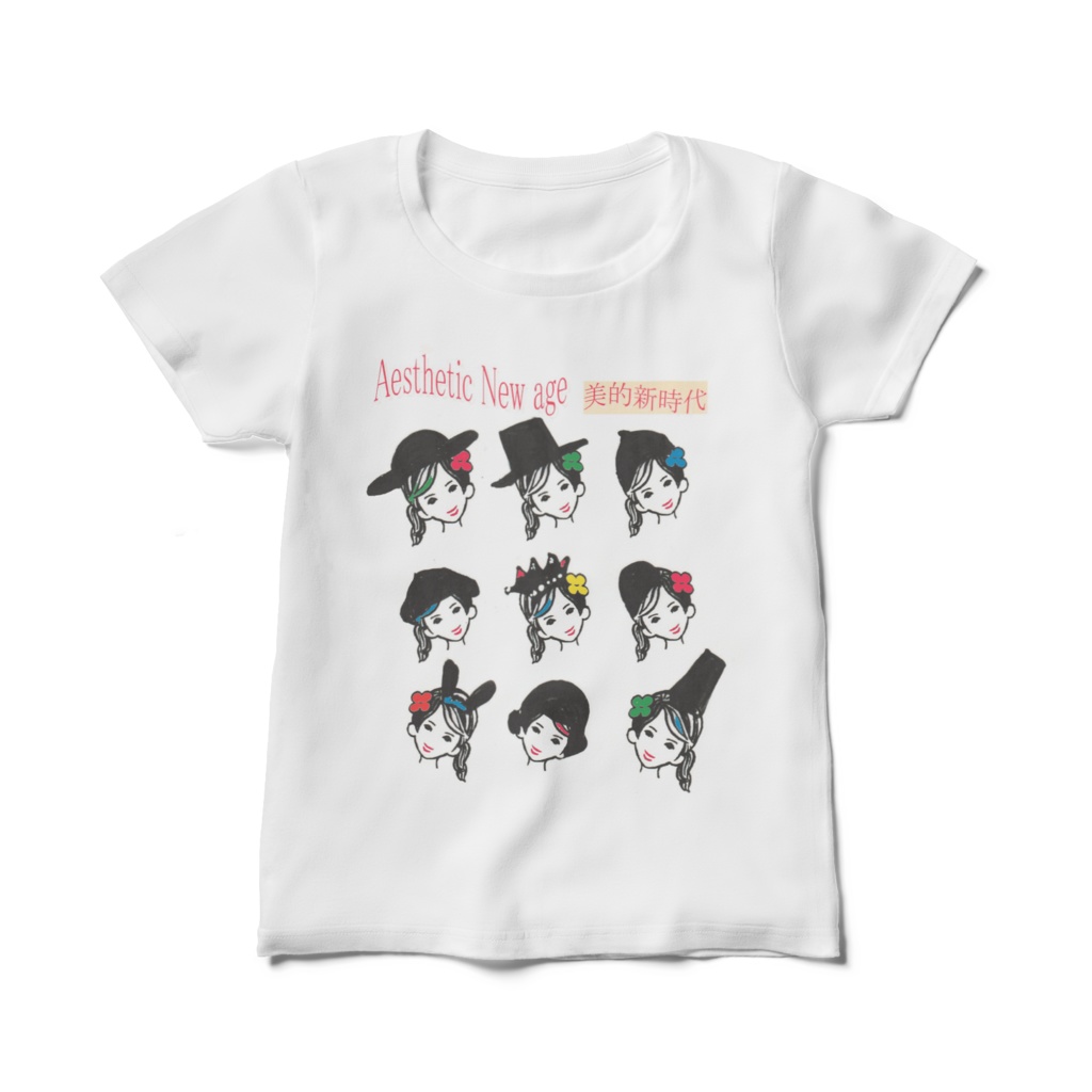 美人顔レディーズTシャツ白:美的新時代