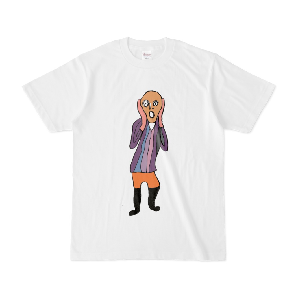 ムンクもビックリーTシャツ白