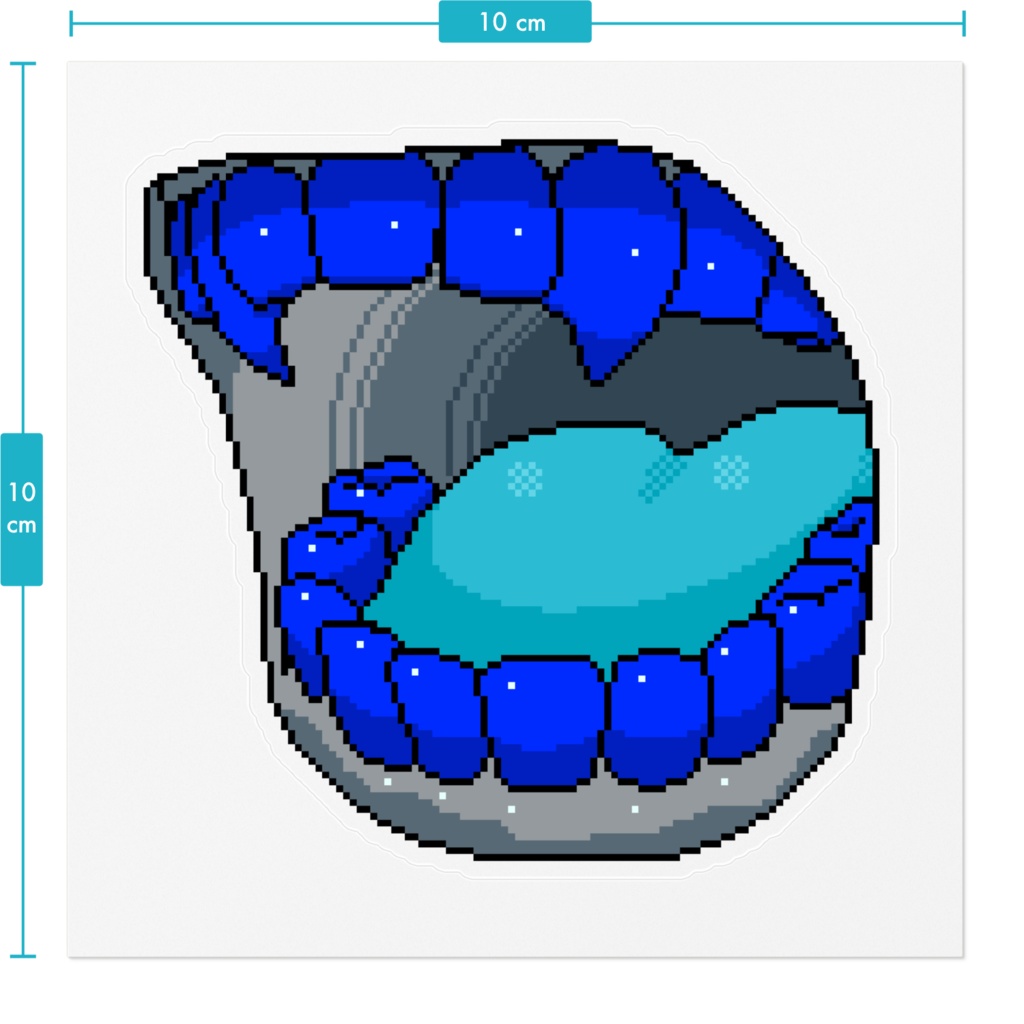 青い牙ステッカー