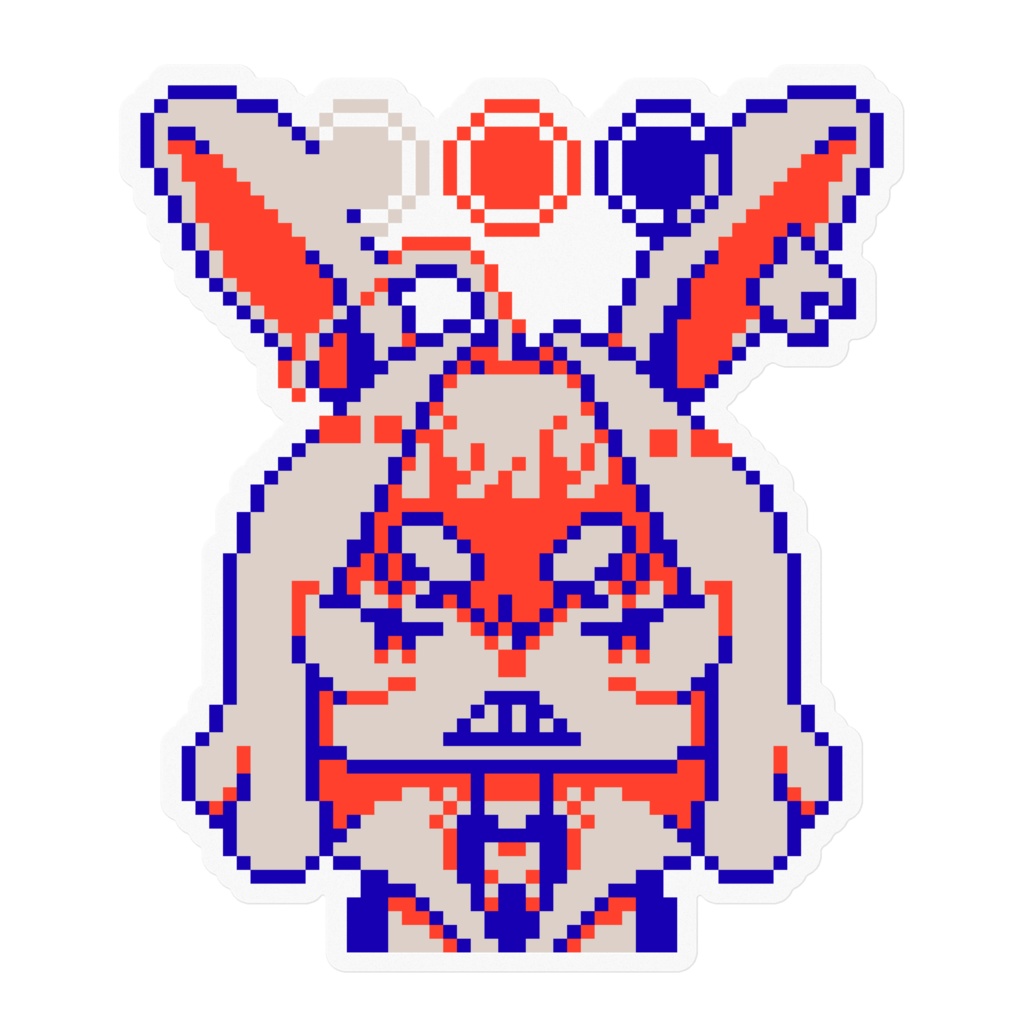 3色ドット絵ステッカー ホムラ(呂色テンタ)