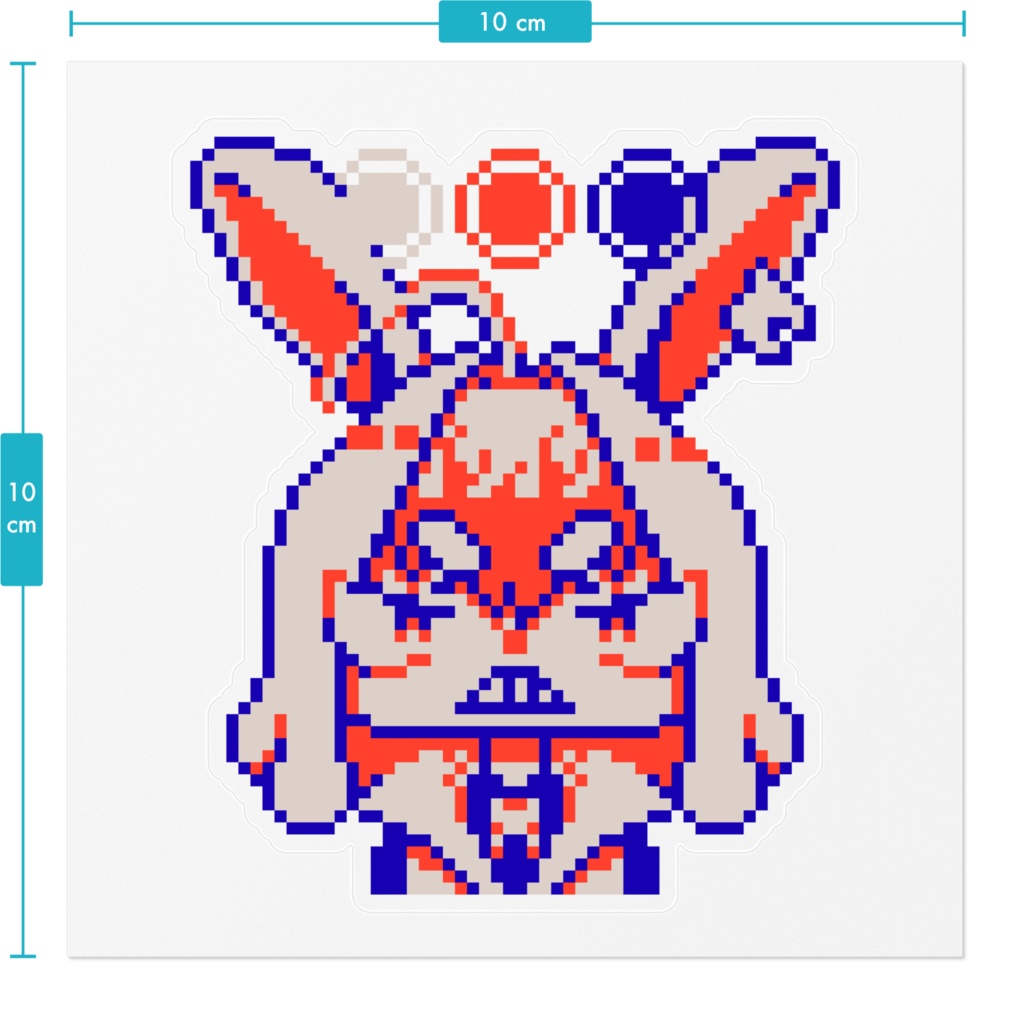 3色ドット絵ステッカー ホムラ(呂色テンタ)