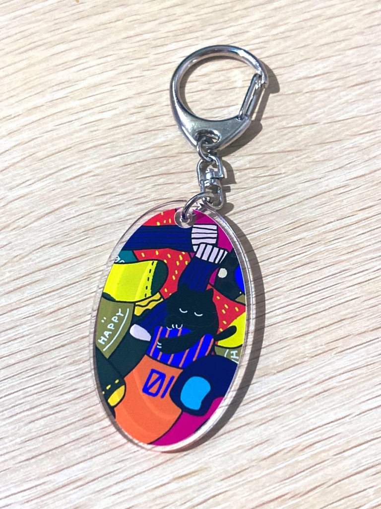 靴下とねこ/アクリルキーホルダー