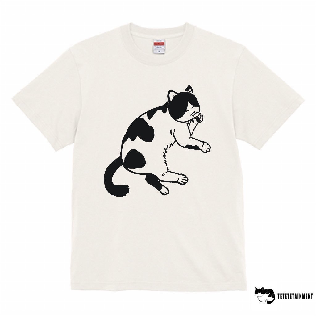 ハチワレ猫Tシャツ/Mサイズ