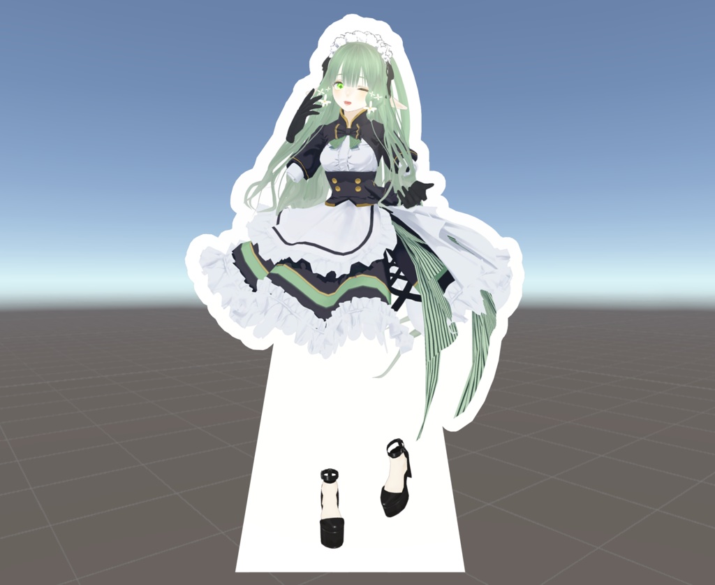 【FBXデータ】クリア等身大パネル