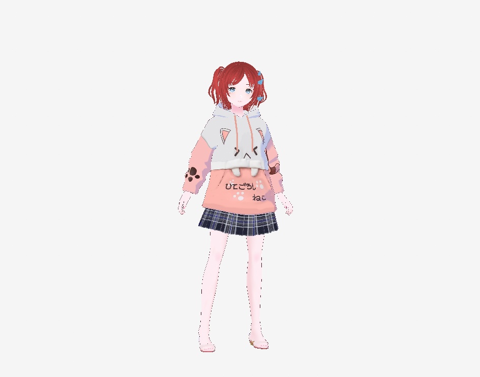 可愛い猫の顔HOODIE, for VroidStudio