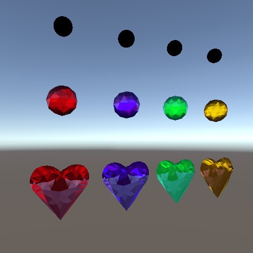 ハート型のイヤリング