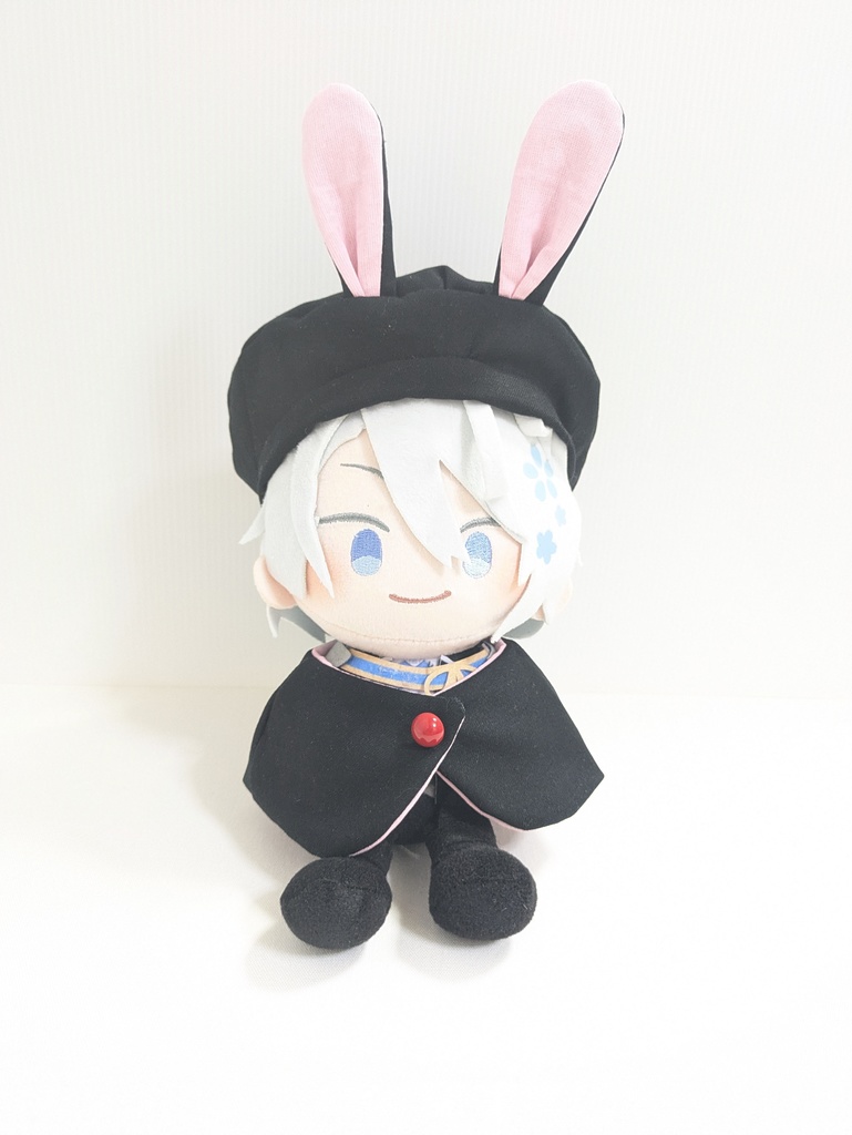 わんぱくぬいベレー帽＋ケープ（ウサギ黒）