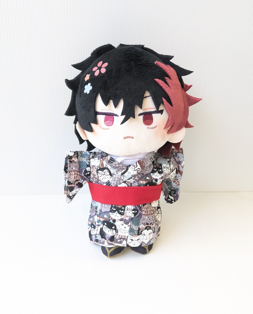 わんぱくぬい浴衣(猫赤帯)
