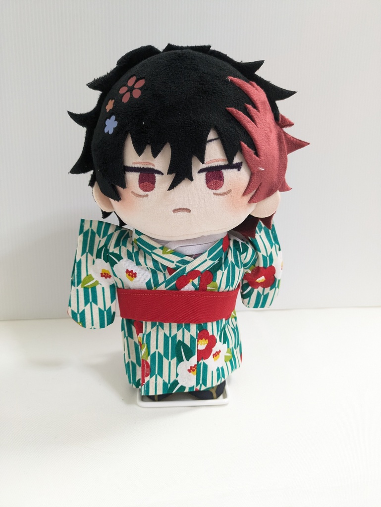 わんぱくぬい浴衣(椿緑)