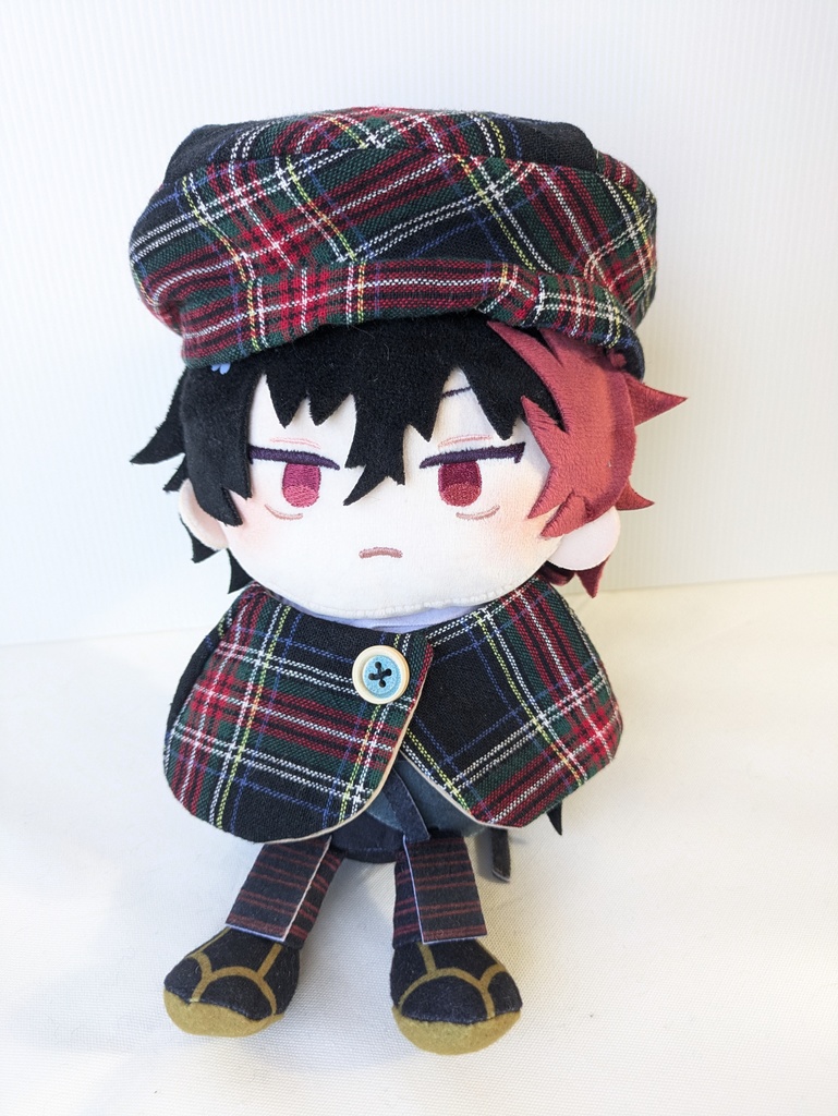 わんぱくぬいベレー＋ケープ(緑チェック)