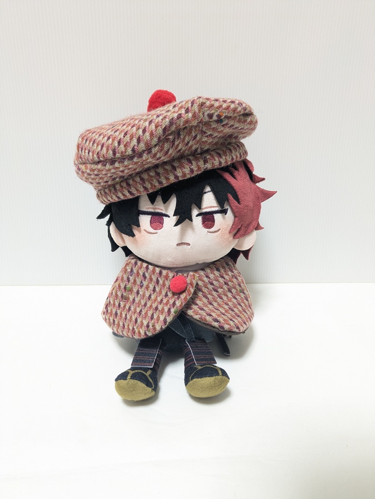 わんぱくぬいベレー＋ケープ(チェックオレンジ系)