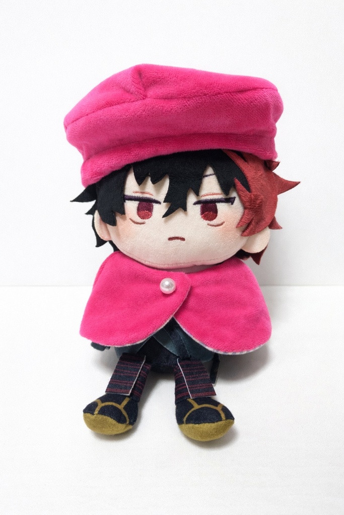 わんぱくぬいベレー＋ケープ(ピンクフリース)