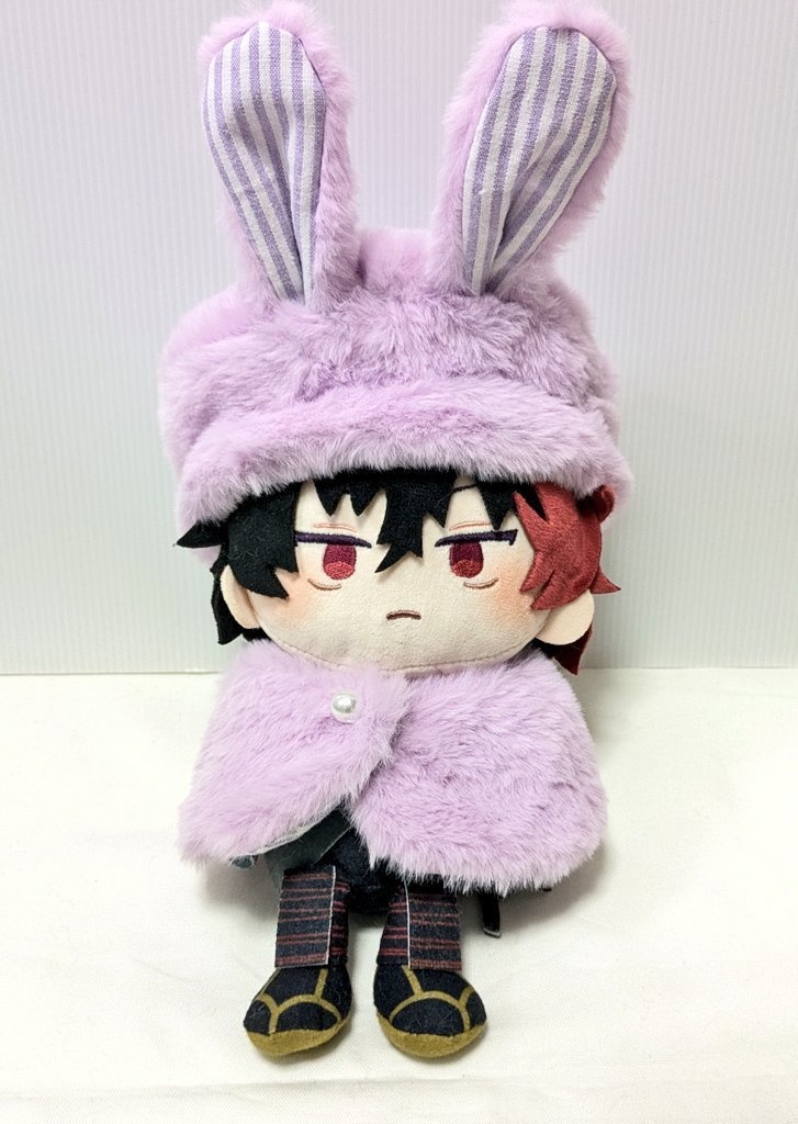 わんぱくぬいケープ＆ベレー帽(ファーうさぎ紫)