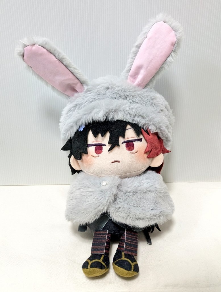 わんぱくぬいケープ＆ベレー帽(ファーうさぎグレー)