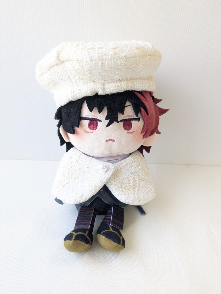 わんぱくぬいケープ＆ベレー帽(ツイード白)