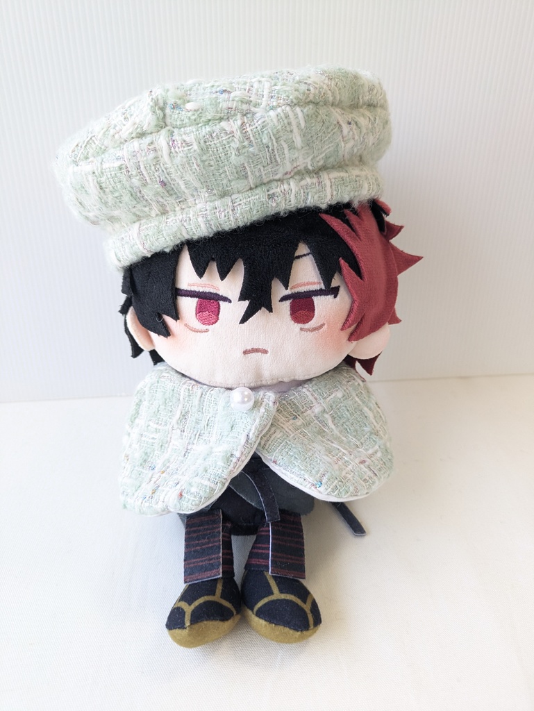 わんぱくぬいケープ＆ベレー帽(ツイード緑)