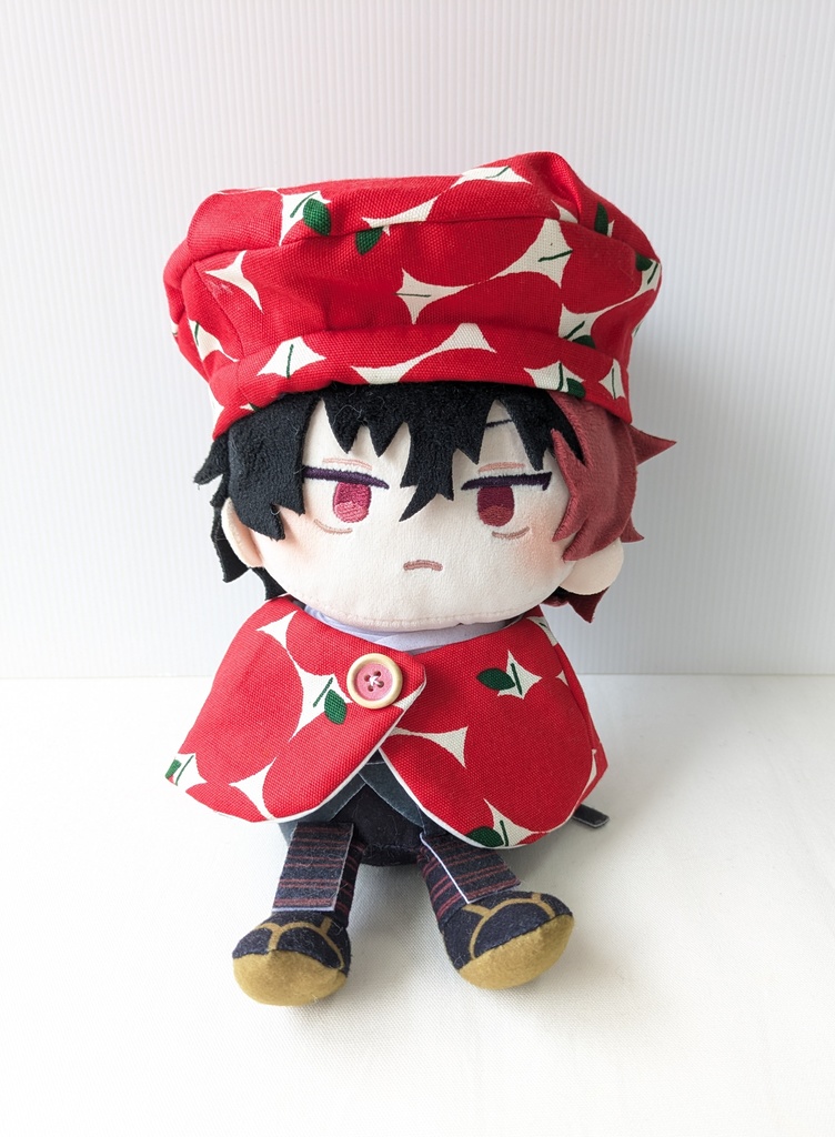 わんぱくぬいケープ＆ベレー帽(りんご赤)
