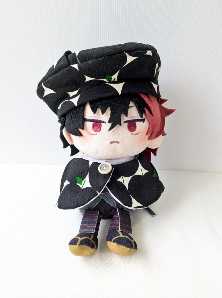 わんぱくぬいケープ＆ベレー帽(りんご黒)