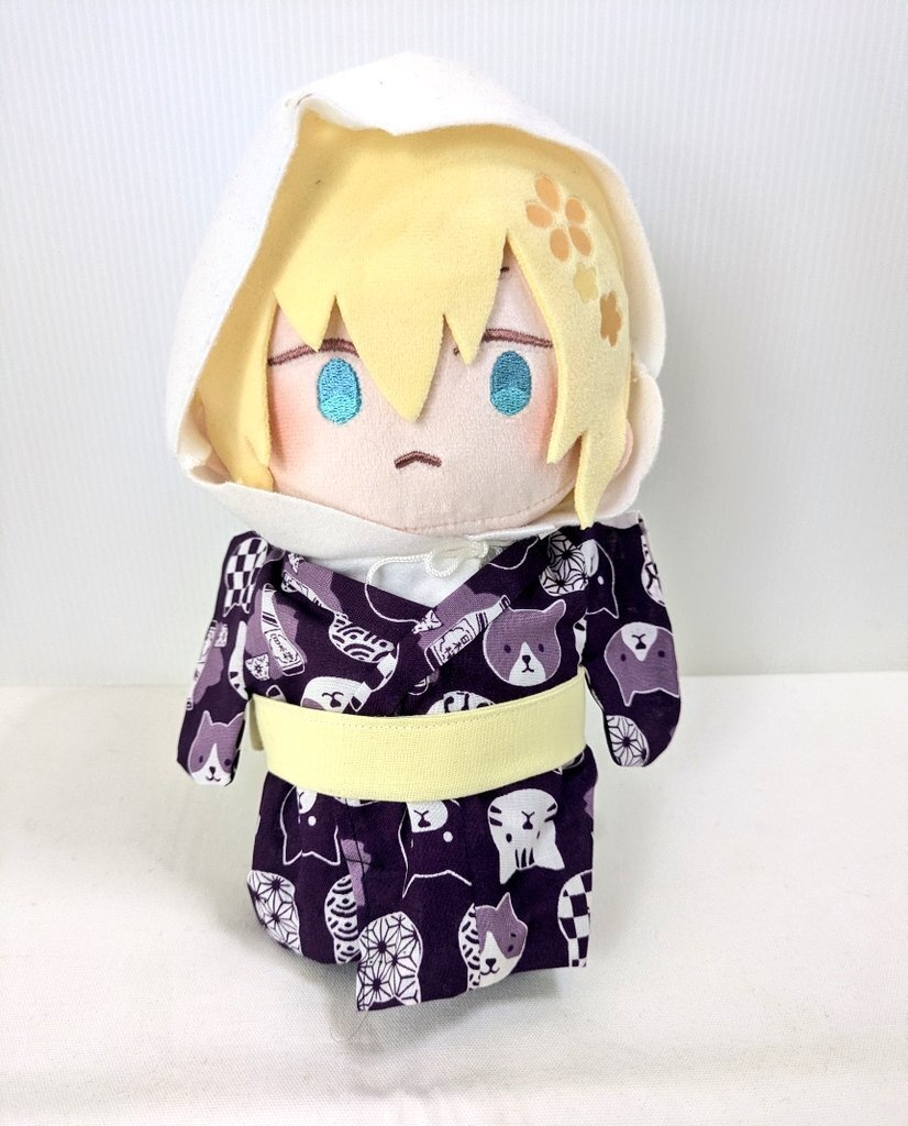 わんぱくぬい浴衣(猫、紫)