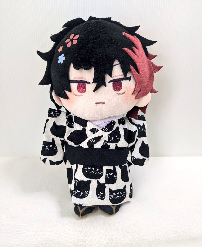 わんぱくぬい浴衣(猫、白)