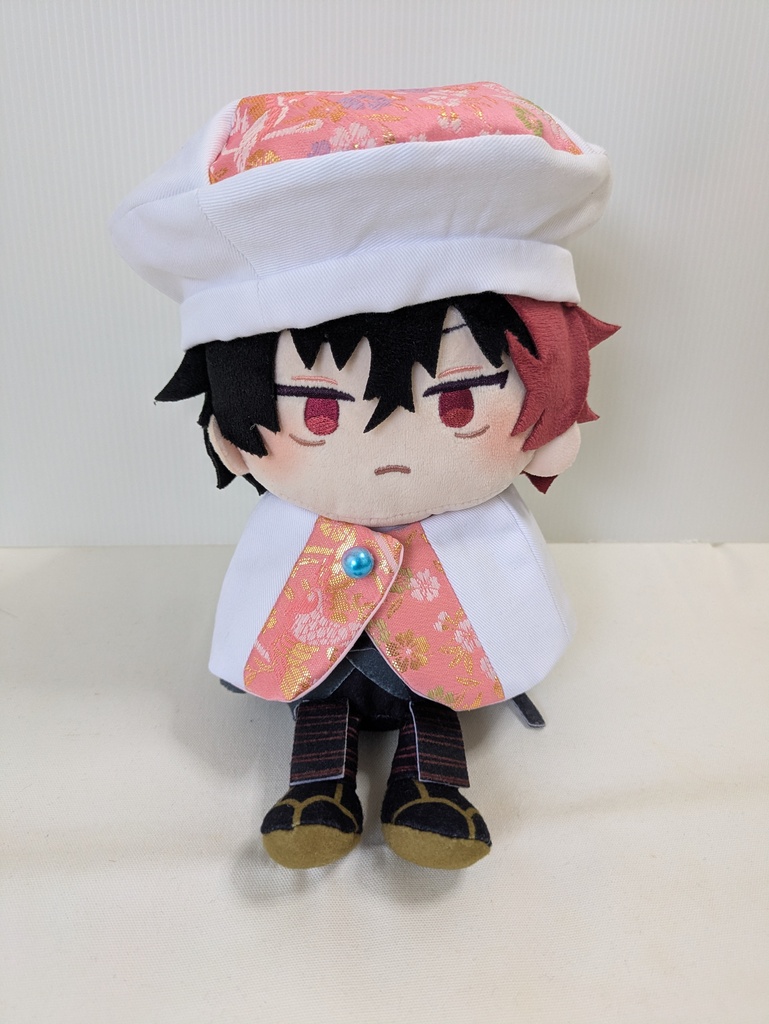 わんぱくぬいケープ＆ベレー帽(金襴ピンク×白)