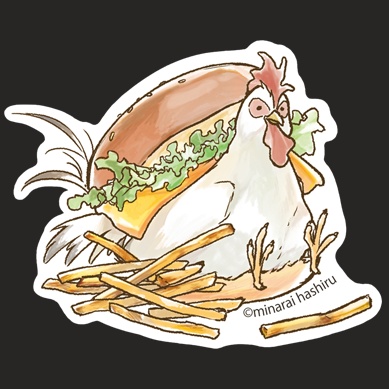 【食べ物×どうぶつ】ステッカーシール