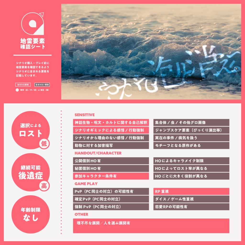 ※本文無料【CoC6版】やがて泡と消える