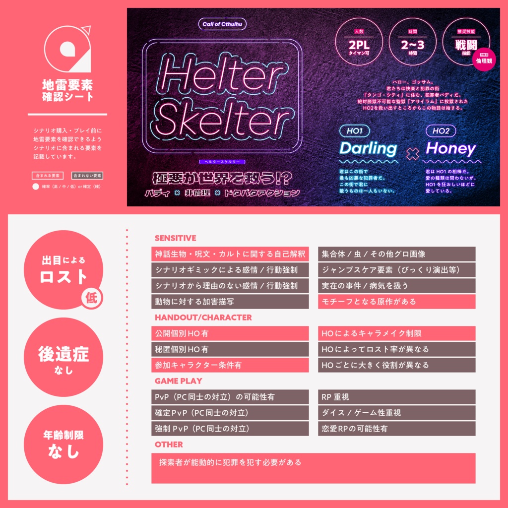 【CoC6th】Helter Skelter SPLL:E107064