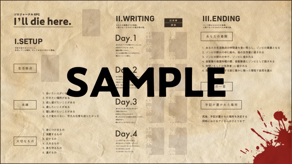 【ソロジャーナル】I'll die here.