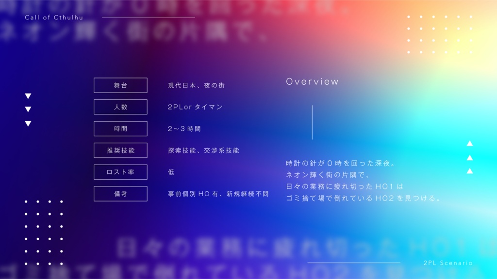 【CoC6th】Midnight Junkie SPLL:E109564