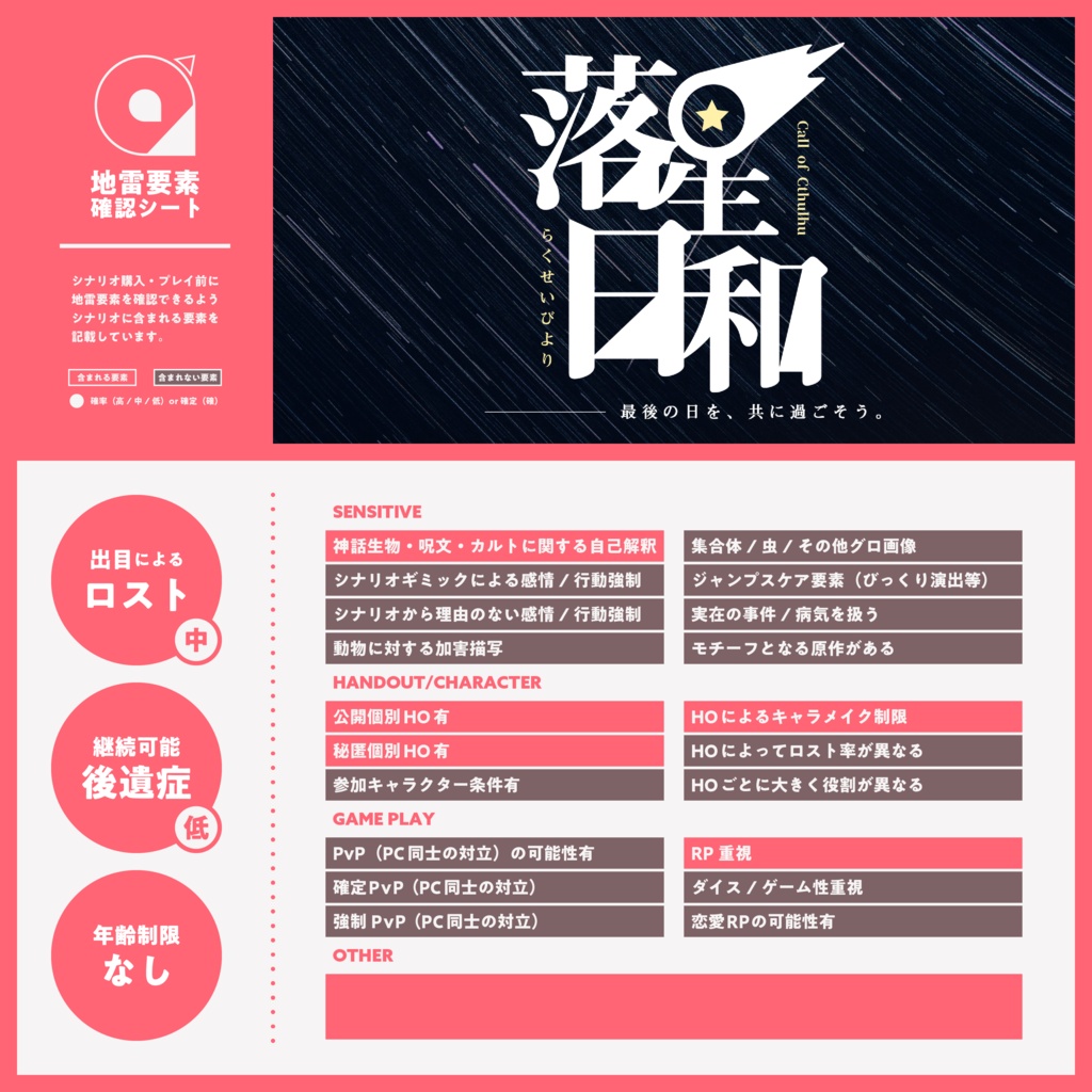 〜11/3 20:00【シナリオ再録集】三幕 -急- SPLL:E194652
