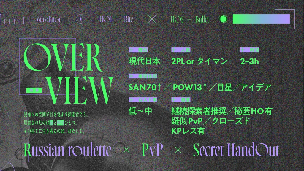 ※予告【CoC6th/KPレス有】Bite the Bullet