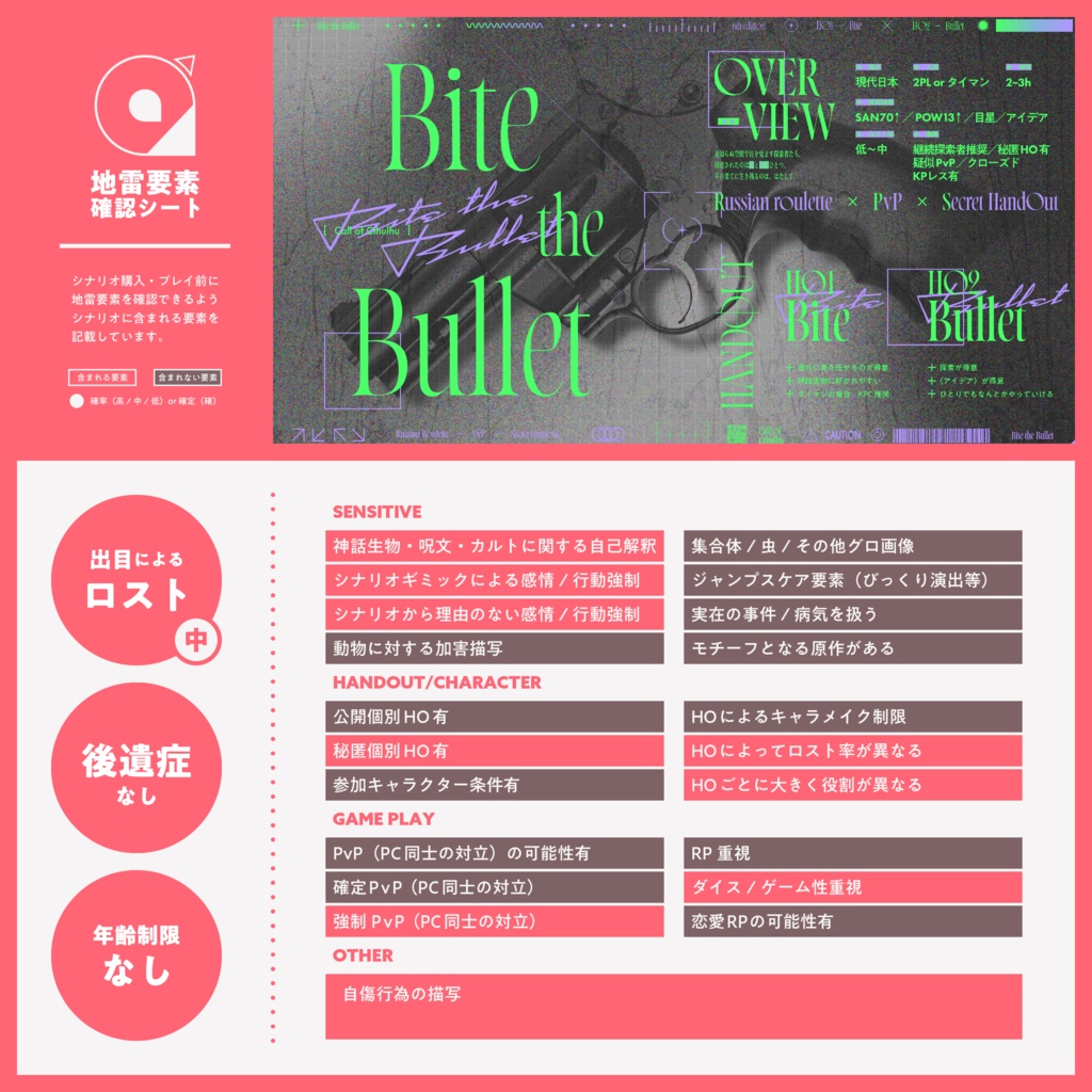 【CoC6th/KPレス有】Bite the Bullet SPLL:E188920