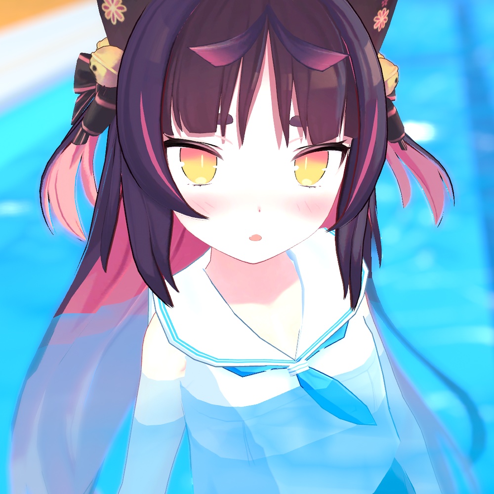 【猫山苗用】セーラー水着