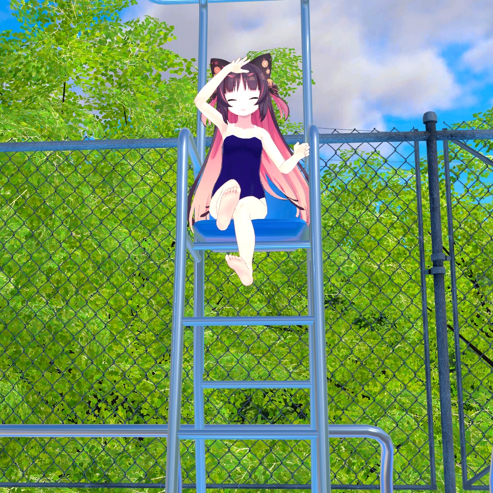 【猫山苗用】セーラー水着