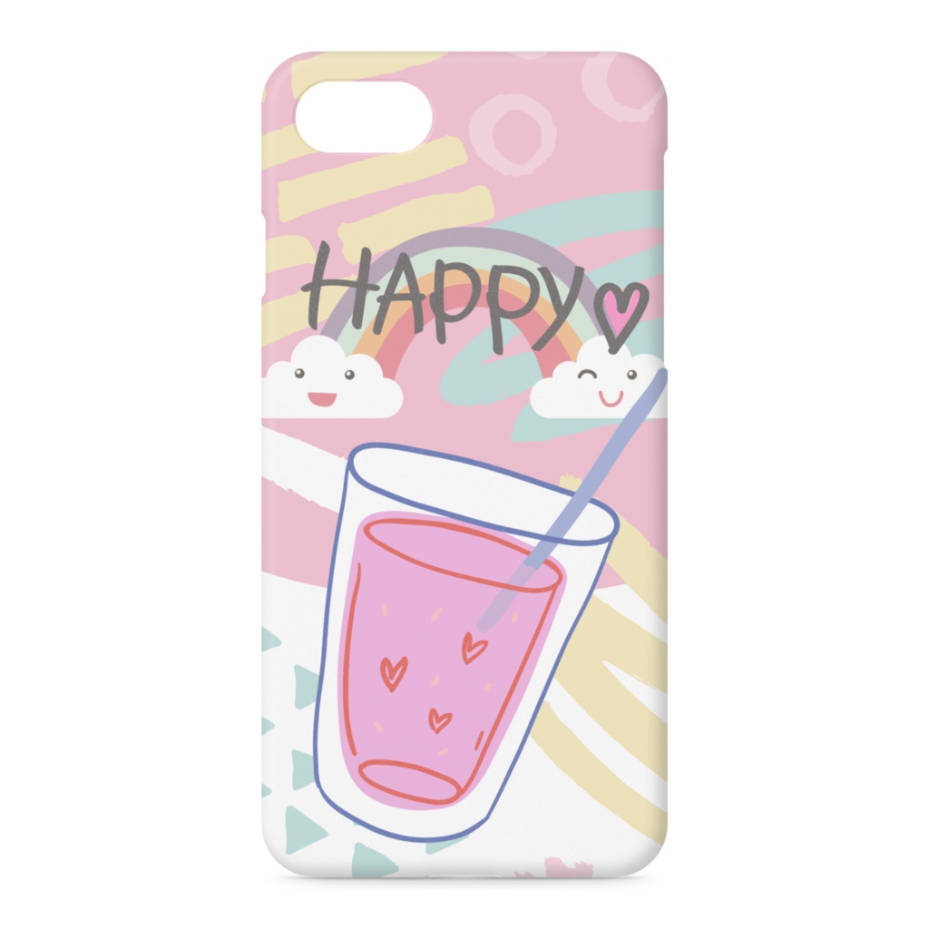 しあわせ♡いちごスマホケース