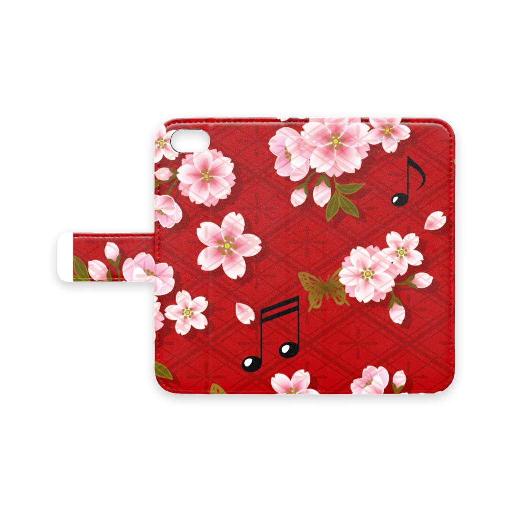 春らんまん手帳型iPhoneケース