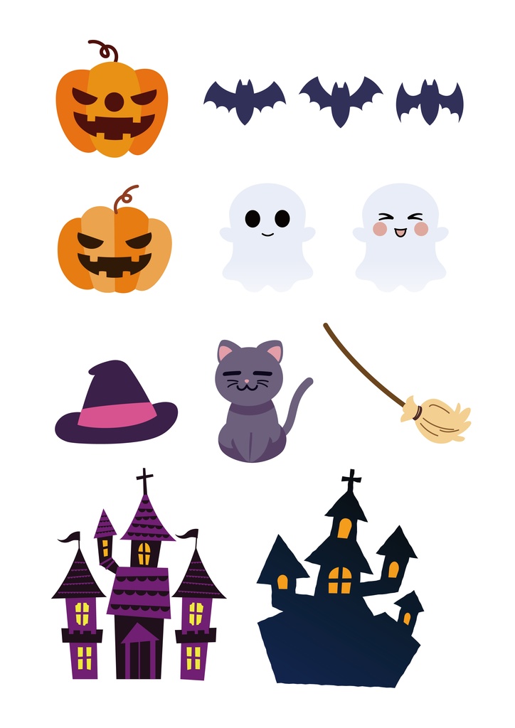 【フリー素材】ハロウィン素材（AI／透過PNG）