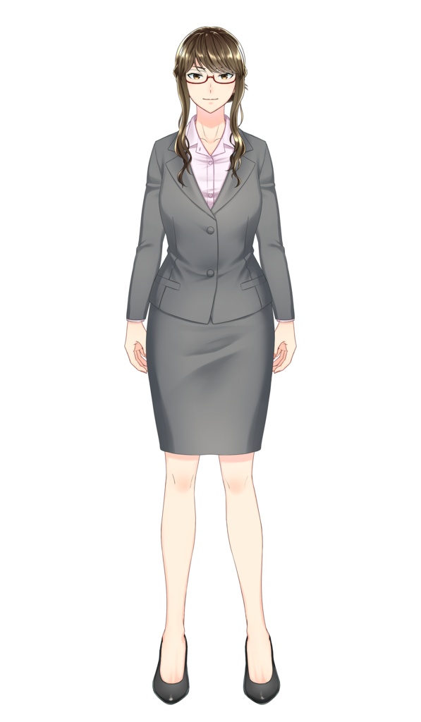 【Facerig対応】Live2Dモデル スーツ眼鏡お姉さん【Vtuber】