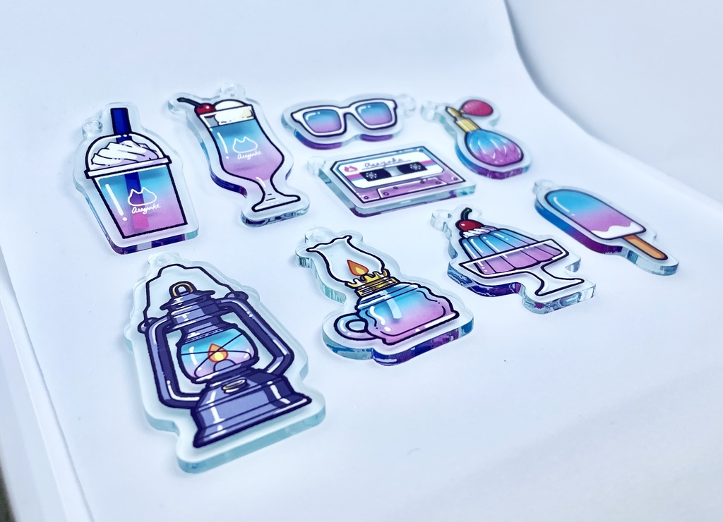 あさやけ色のアクリルキーホルダー