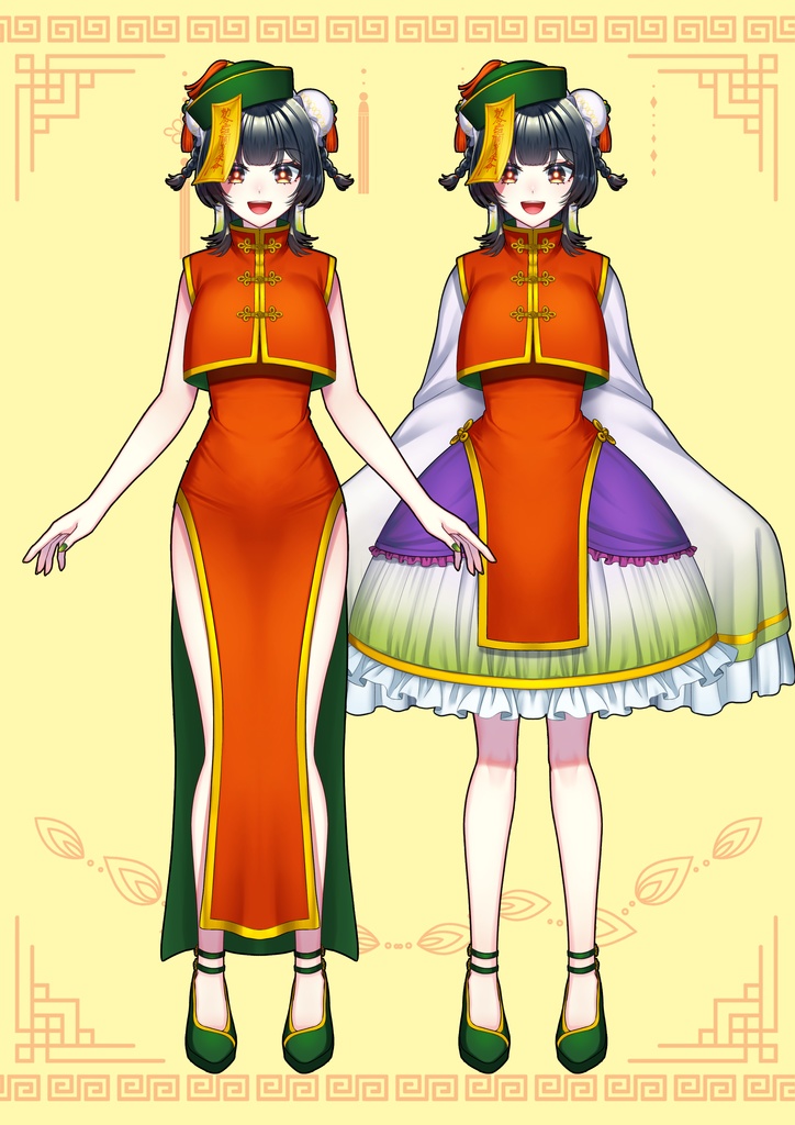 【VTS対応】チャイナキョンシーちゃん【汎用Live2Dモデル】