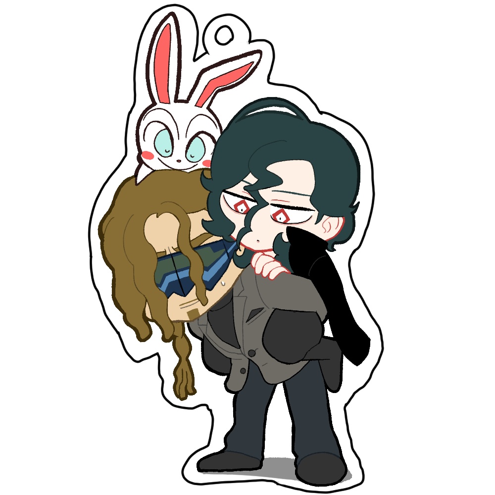 おんぶアクリルキーホルダー