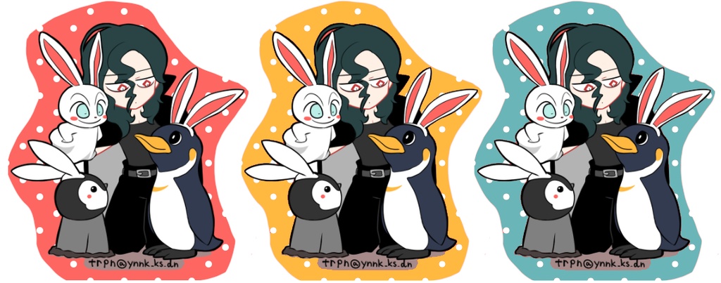 アリスとうさぎとペンギンシール